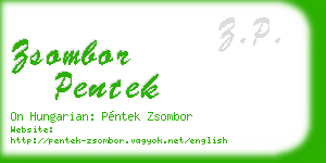 zsombor pentek business card