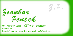 zsombor pentek business card
